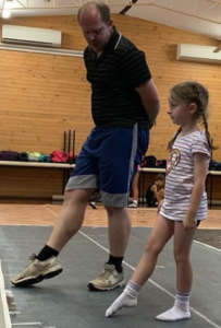 Learning technique at an Irish dancing school