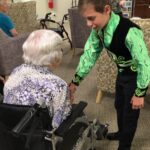 Entertaining the residents on St Patrick’s Day